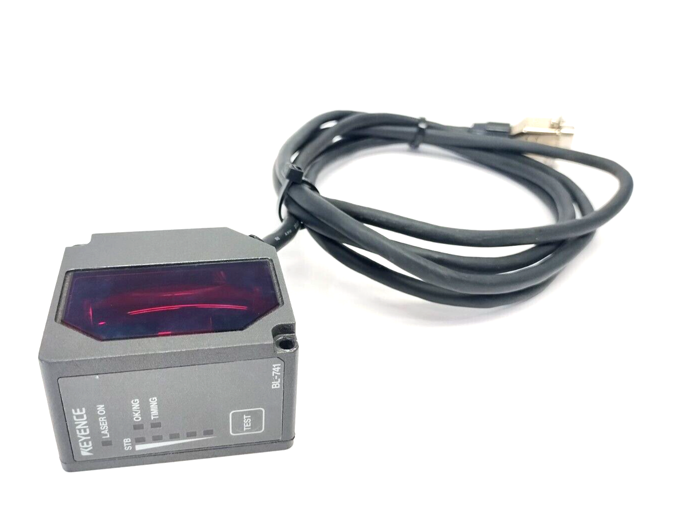 BL-741 | Keyence Laser Barcode Reader Raster Type, 150-750mm Range, 24VDC - Used - Maverick Industrial Sales