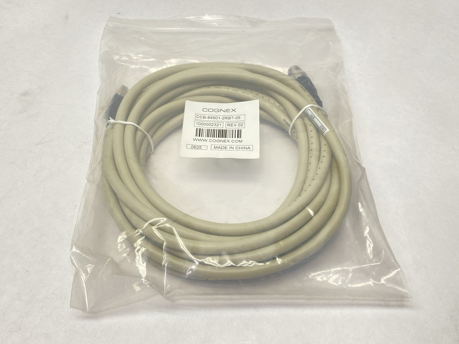 CCB-84901-2RBT-05 | Cognex Ethernet Connecting Cable M12 - RJ45 5m - New - Maverick Industrial Sales
