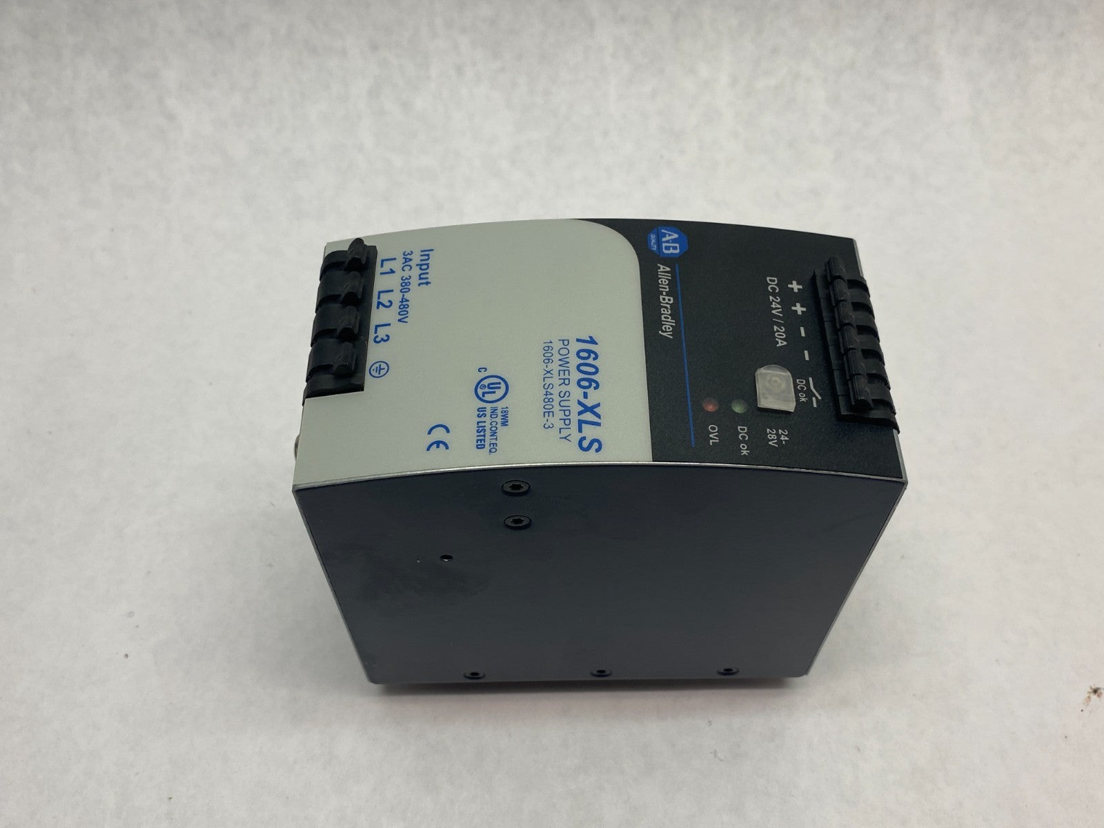Allen Bradley 1606-XLS480E-3 Ser. A Power Supply 3-Phase 24V 20A 480W - Maverick Industrial Sales