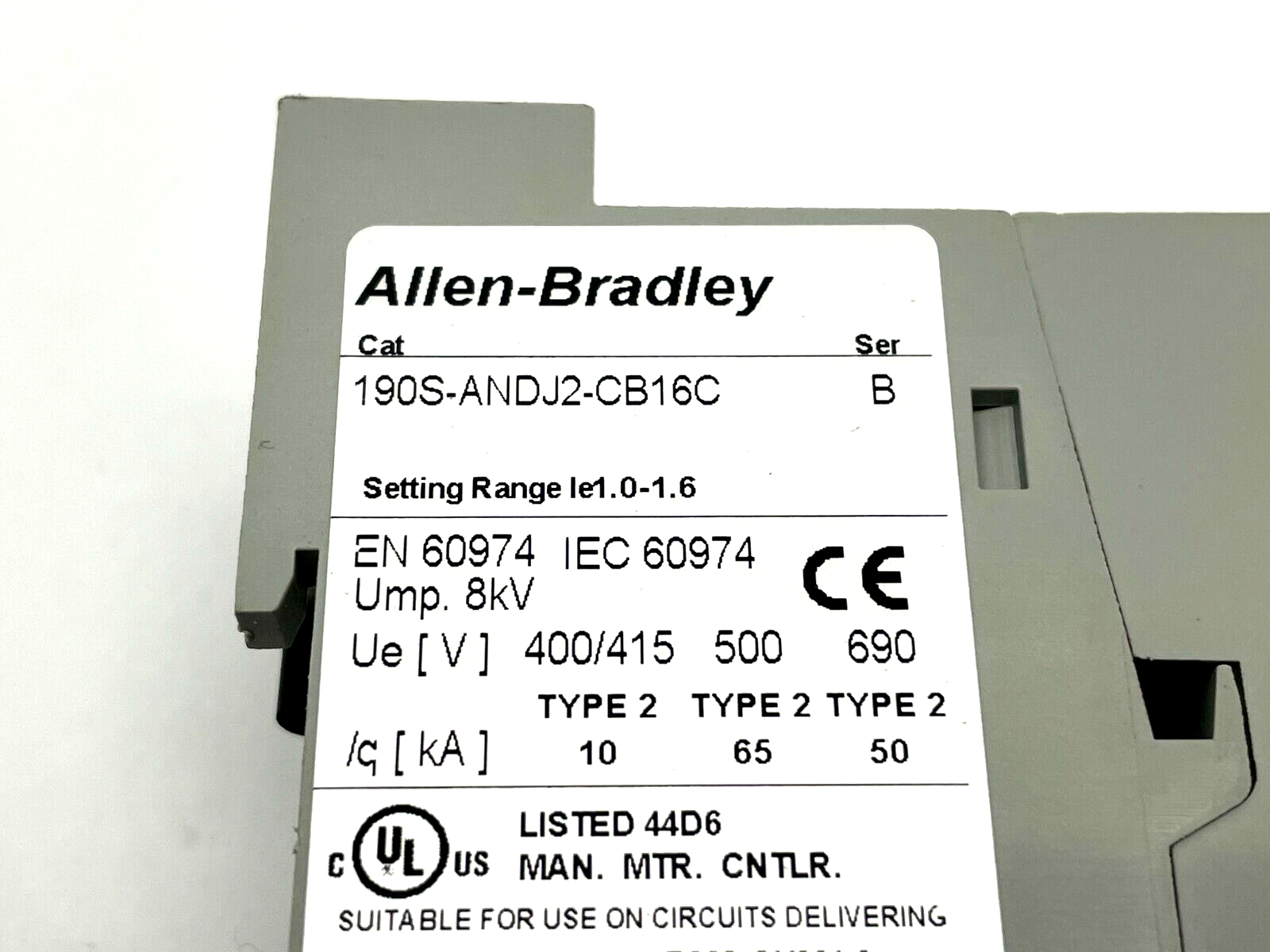 Allen Bradley 190S-ANDJ2-CB16C Combination Compact Starter Base - Maverick Industrial Sales