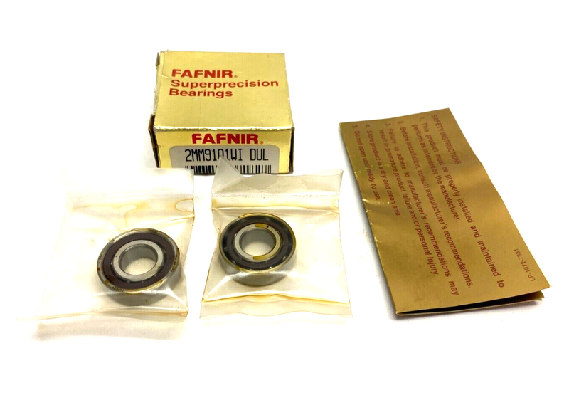 Fafnir 2MM9101WI DUL Precision Angular Contact Bearing 12x28x8mm BOX OF 2 - Maverick Industrial Sales