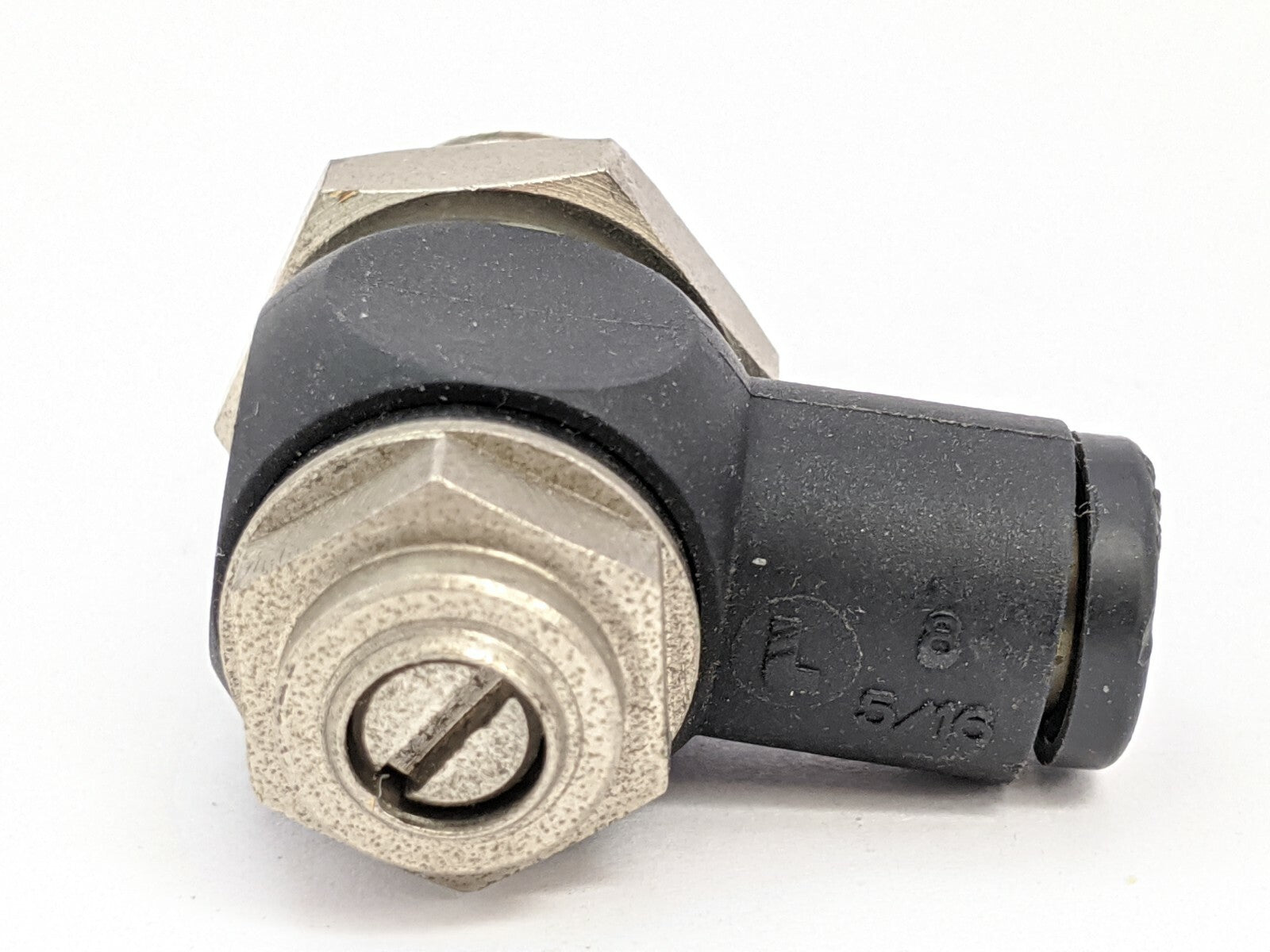 Legris Knobless Flow Control 1/4” NPT Male, 5/16” Push-to-Connect - Maverick Industrial Sales