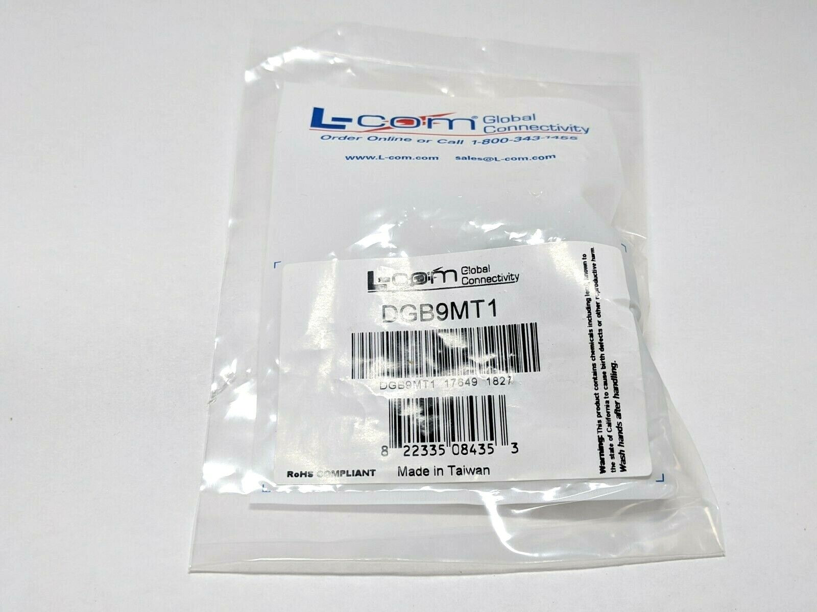 L-Com DGB9MT1 DB9 Male Connector for Field Termination - Maverick Industrial Sales