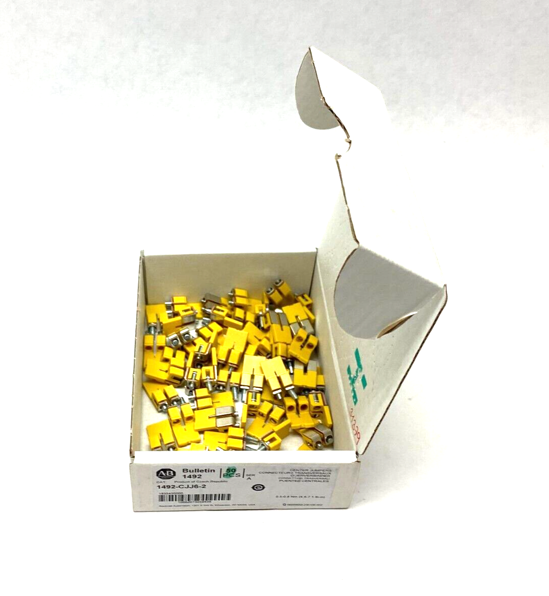 Allen Bradley 1492-CJJ6-2 Ser. A Terminal Block Center Jumper 2-Pole BOX OF 50 - Maverick Industrial Sales