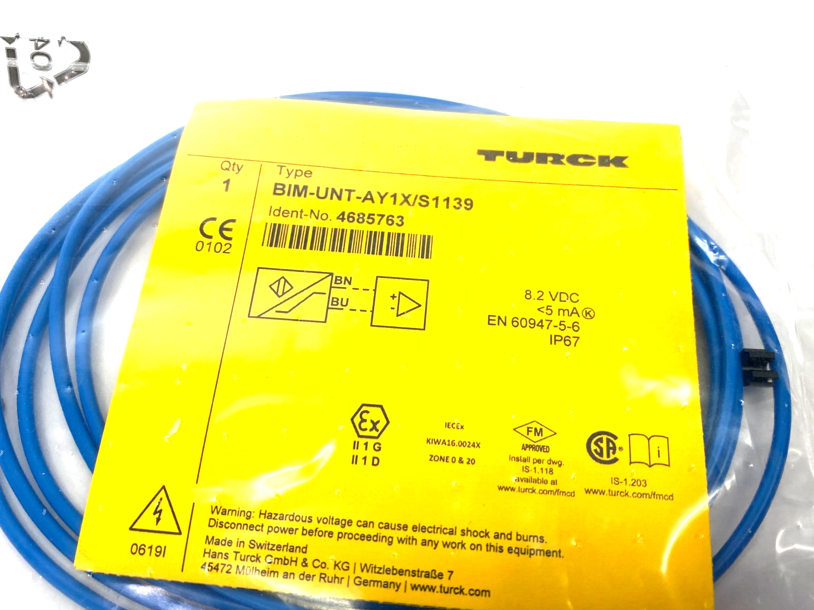 Turck BIM-UNT AY1X/S1139 Magnetic Field Sensor T-Groove 2-Wire 4685763 - Maverick Industrial Sales