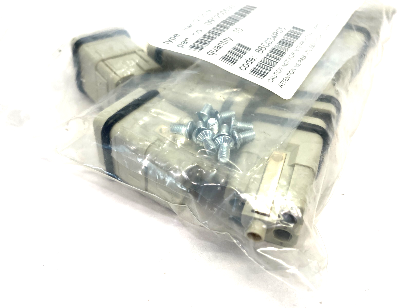 Harting 09120053001 Crimp Termination Module Han Q5/0-M-C PKG OF 10 - Maverick Industrial Sales