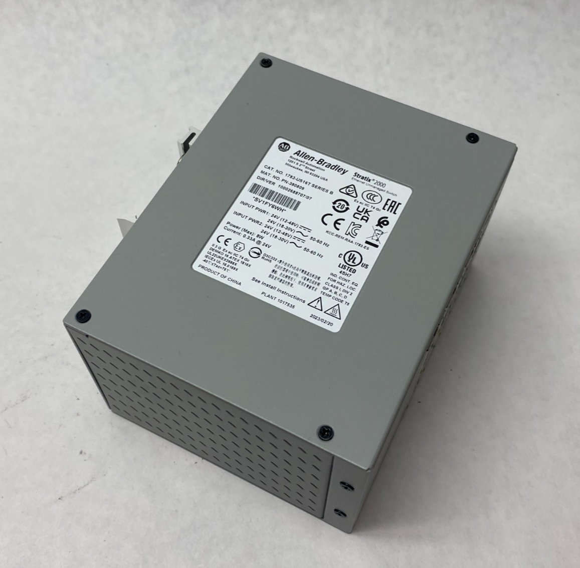 Allen Bradley 1783-US16T Ser. B Stratix 2000 Unmanaged Ethernet Switch 16-Port - Maverick Industrial Sales