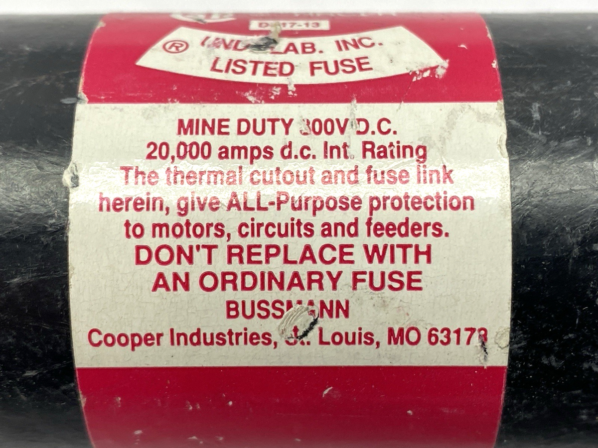 Fusetron FRS-R-200 Dual-Element Time-Delay Fuse Class RK5 600VAC 200A