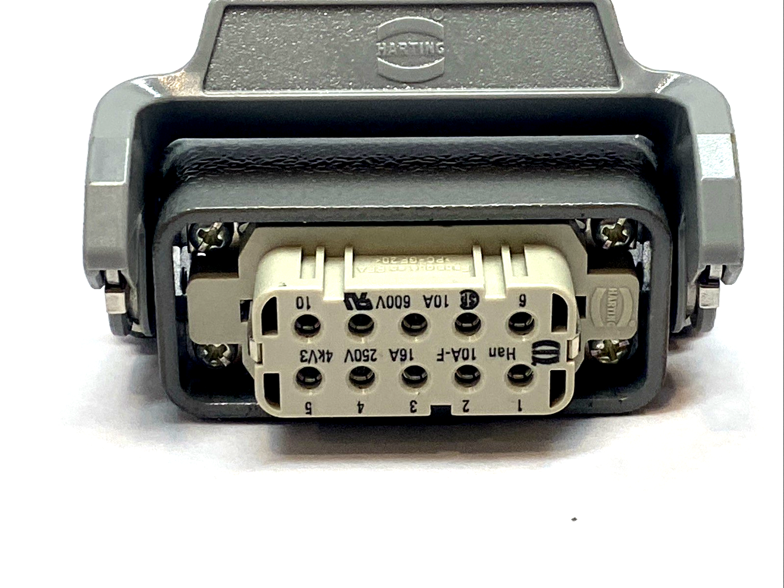 HARTING Han 10B-1-Lever Hood w/ 09200102812 Insert - Maverick Industrial Sales