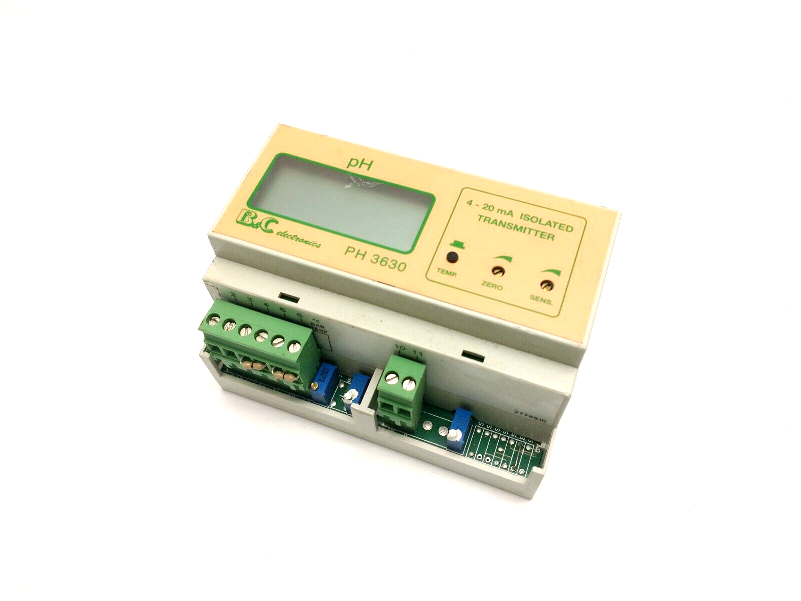 B&C Electronics PH3630 2-Wire DIN Rail pH Transmitter 2778910 SCUFFED DISPLAY - Maverick Industrial Sales