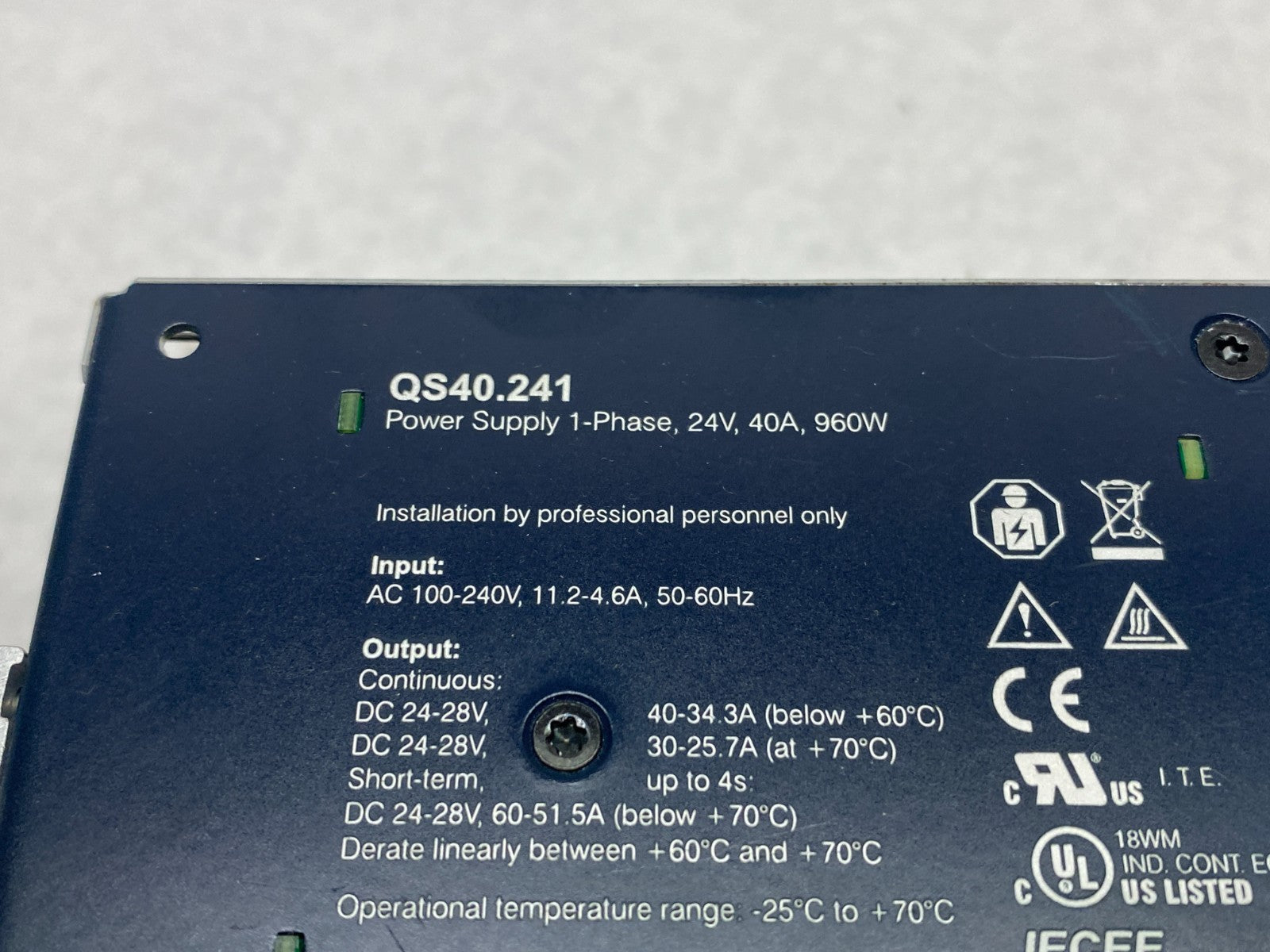 Puls QS40.241 Dimension Power Supply 1-Phase 24V 40A 960W - Used - Maverick Industrial Sales