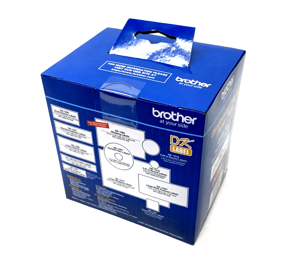 Brother DK2205 2.4in x 100ft Black on White Continuous Length Paper Tape DK-2205 - Maverick Industrial Sales