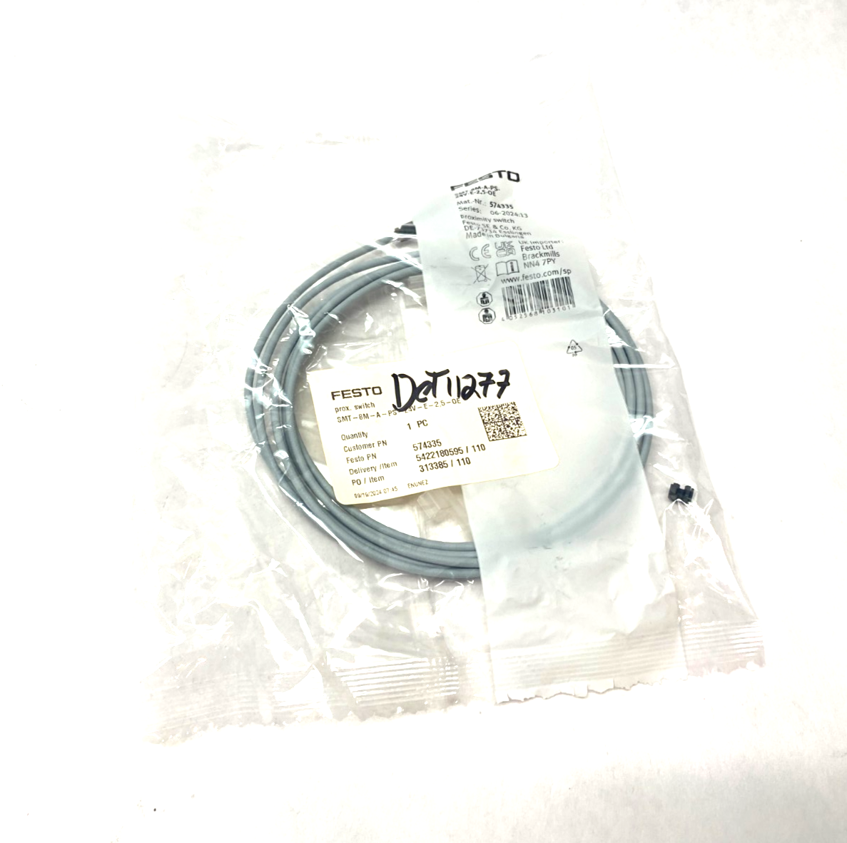 Festo SMT-8M-A-PS-24V-E-2,5-OE Proximity Switch Sensor 574335 - Maverick Industrial Sales