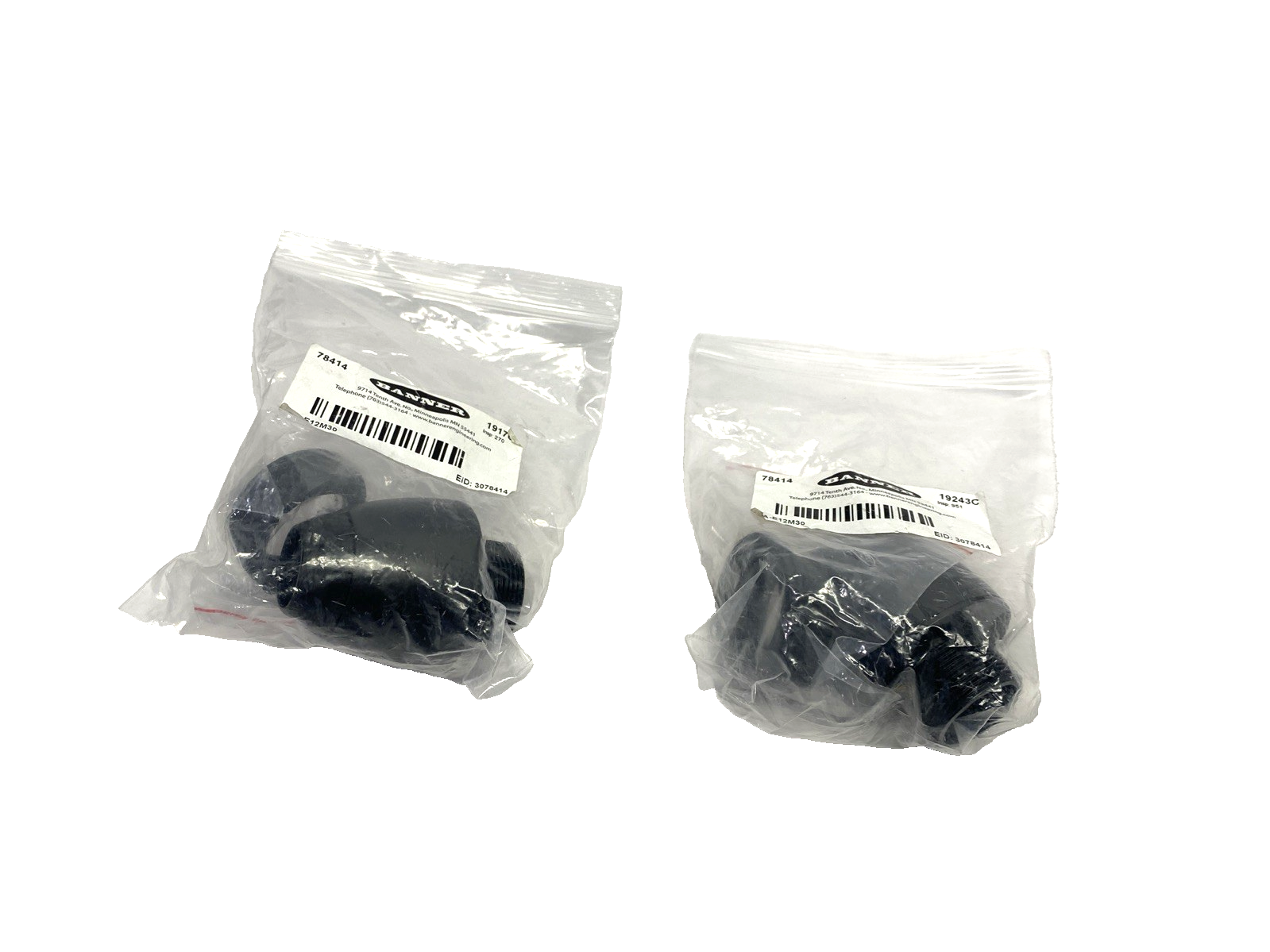 SA-E12M30 | Banner Mounting Adapter/Cover, 1/2" NPSM/DN15 Pipe & 30mm 78414 2PK - New - Maverick Industrial Sales