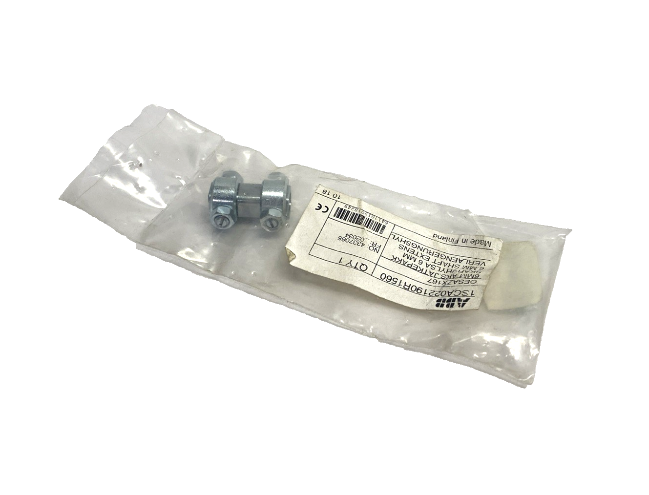 OESAZX167 | ABB 6mm Power Transmission Shaft Coupler 1SCA022190R1560 - New - Maverick Industrial Sales