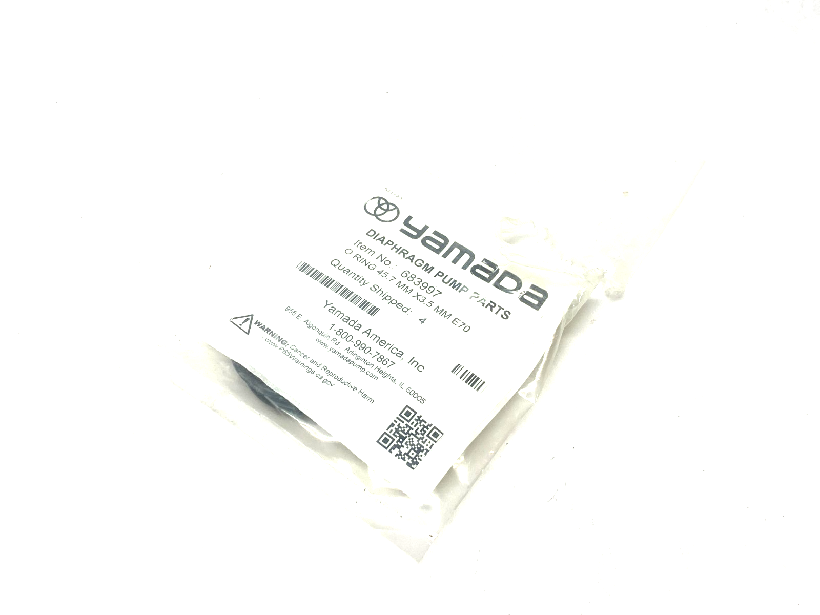 Yamada 683997 O-Ring Kit 45.7mm x 3.5mm E70 PKG OF 4 - Maverick Industrial Sales