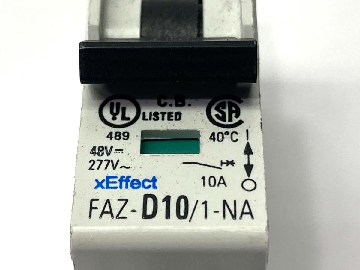 Eaton FAZ-D10/1-NA Miniature Circuit Breaker 1-Pole 277V 10A - Maverick Industrial Sales