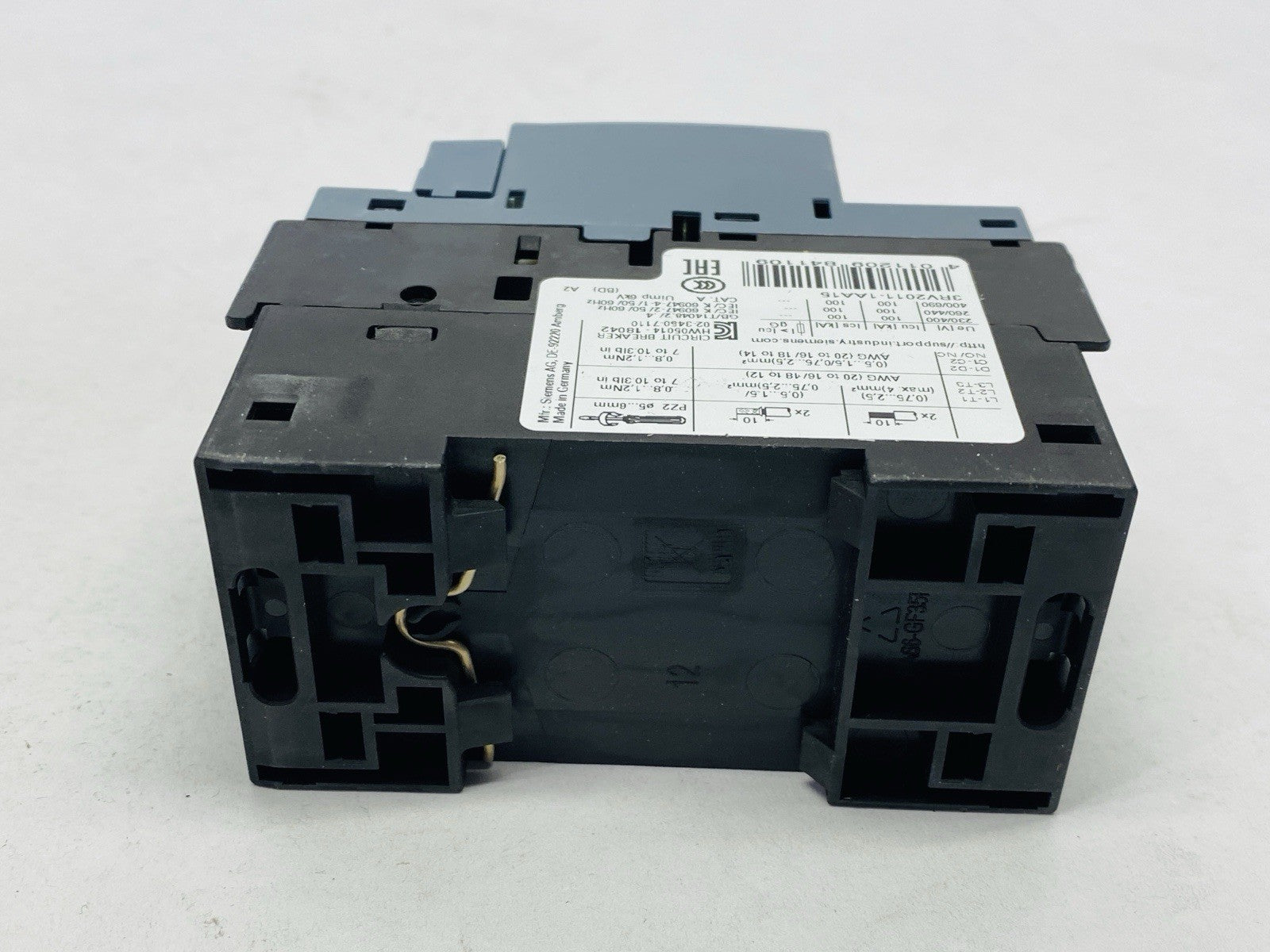 Siemens 3RV2011-1AA15 Sirius Motor Protection Circuit Breaker 1.1-1.6A 600V - Maverick Industrial Sales