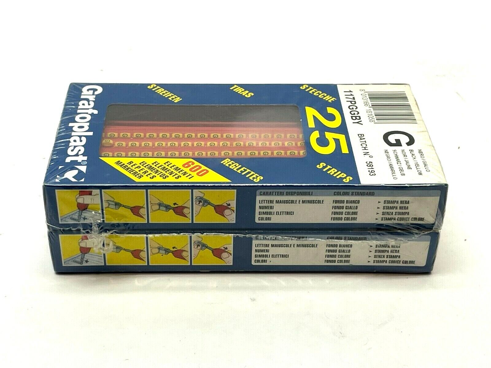 Grafoplast 117PGGBY Wiremarker Strips LOT OF 50 - Maverick Industrial Sales