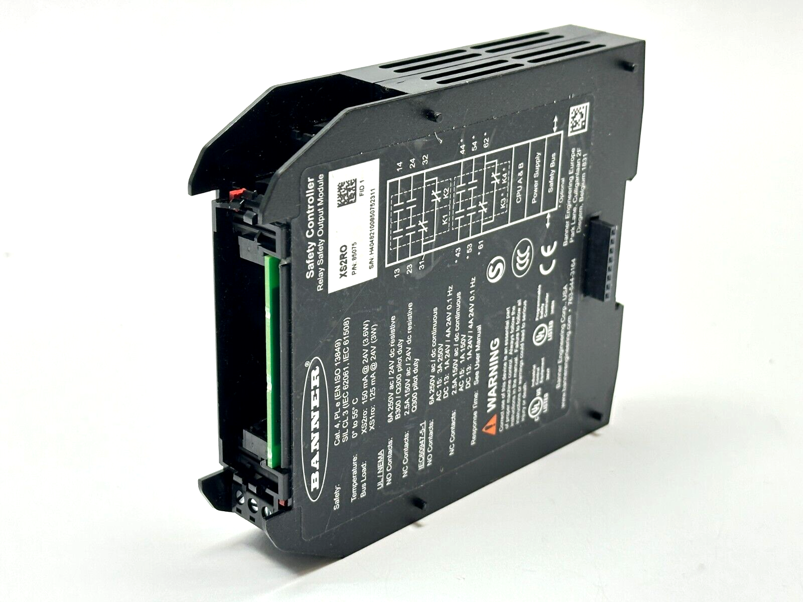 Banner XS2RO Expandable Safety Controller Dual Relay Safety Output Module 85075 - Maverick Industrial Sales