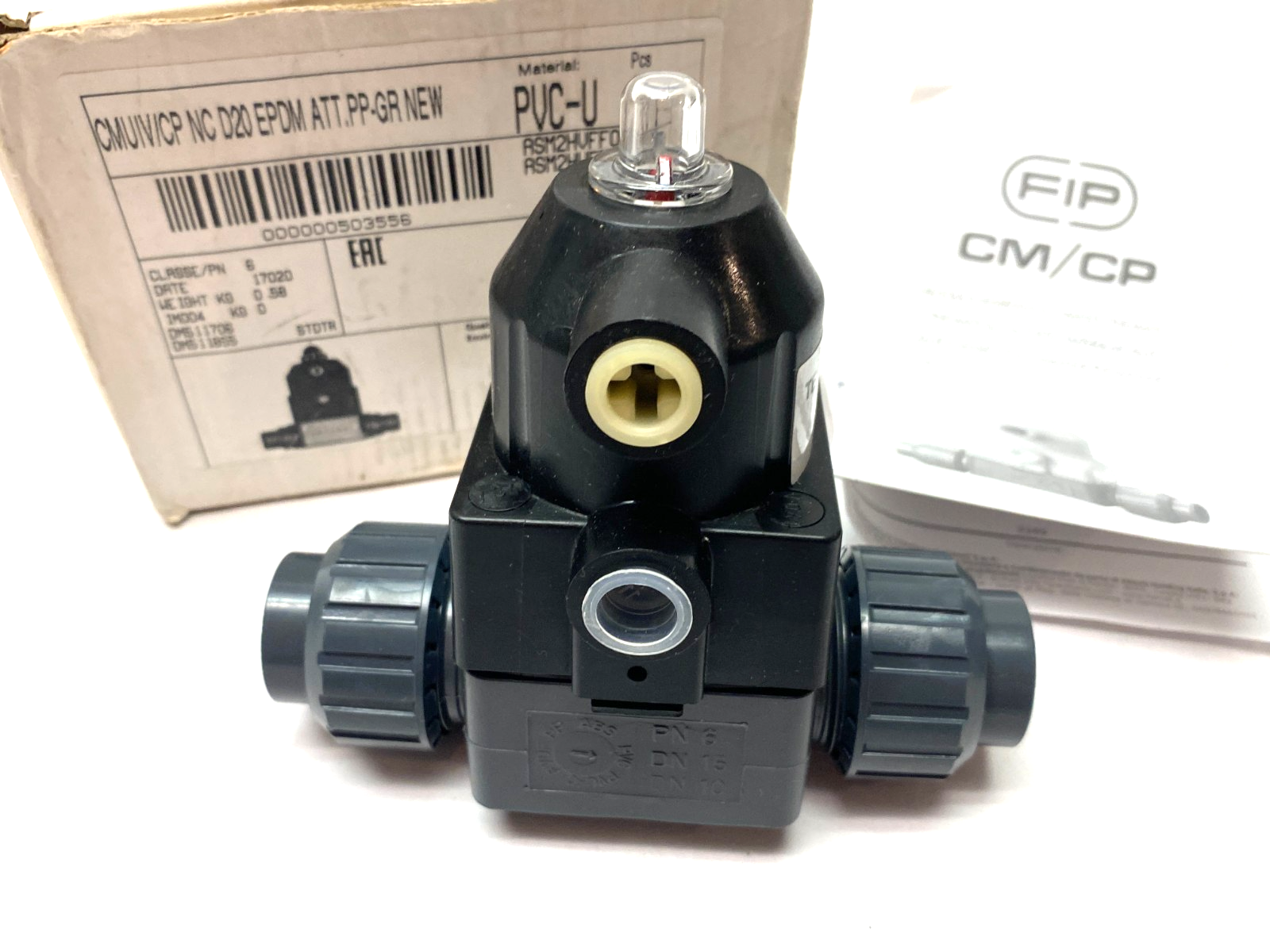 FIP ASM2HVFF01NC Pneumatic Valve CMUIV/CP NC D20 EPDM ATT PP-GR NEW - Maverick Industrial Sales