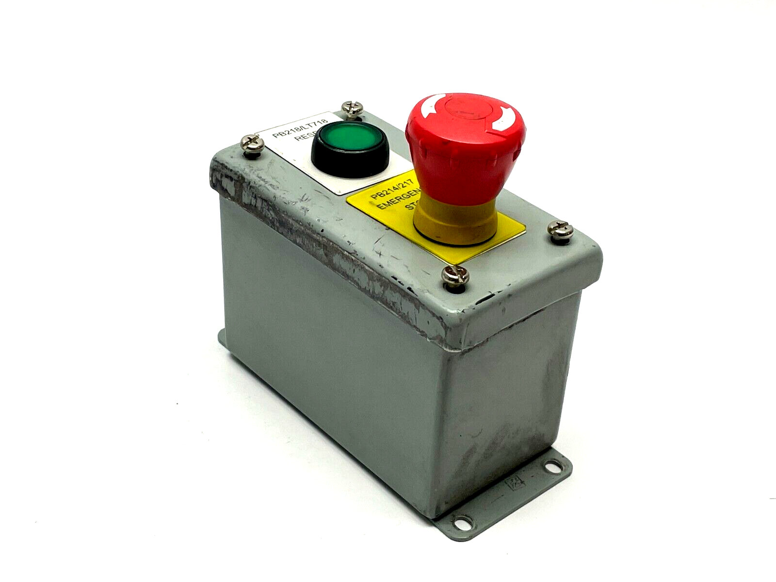Hoffman E2PBGXM 2-Pushbutton Enclosure w/ Allen Bradley 800FP-MT44, 800FP-LF3 - Maverick Industrial Sales