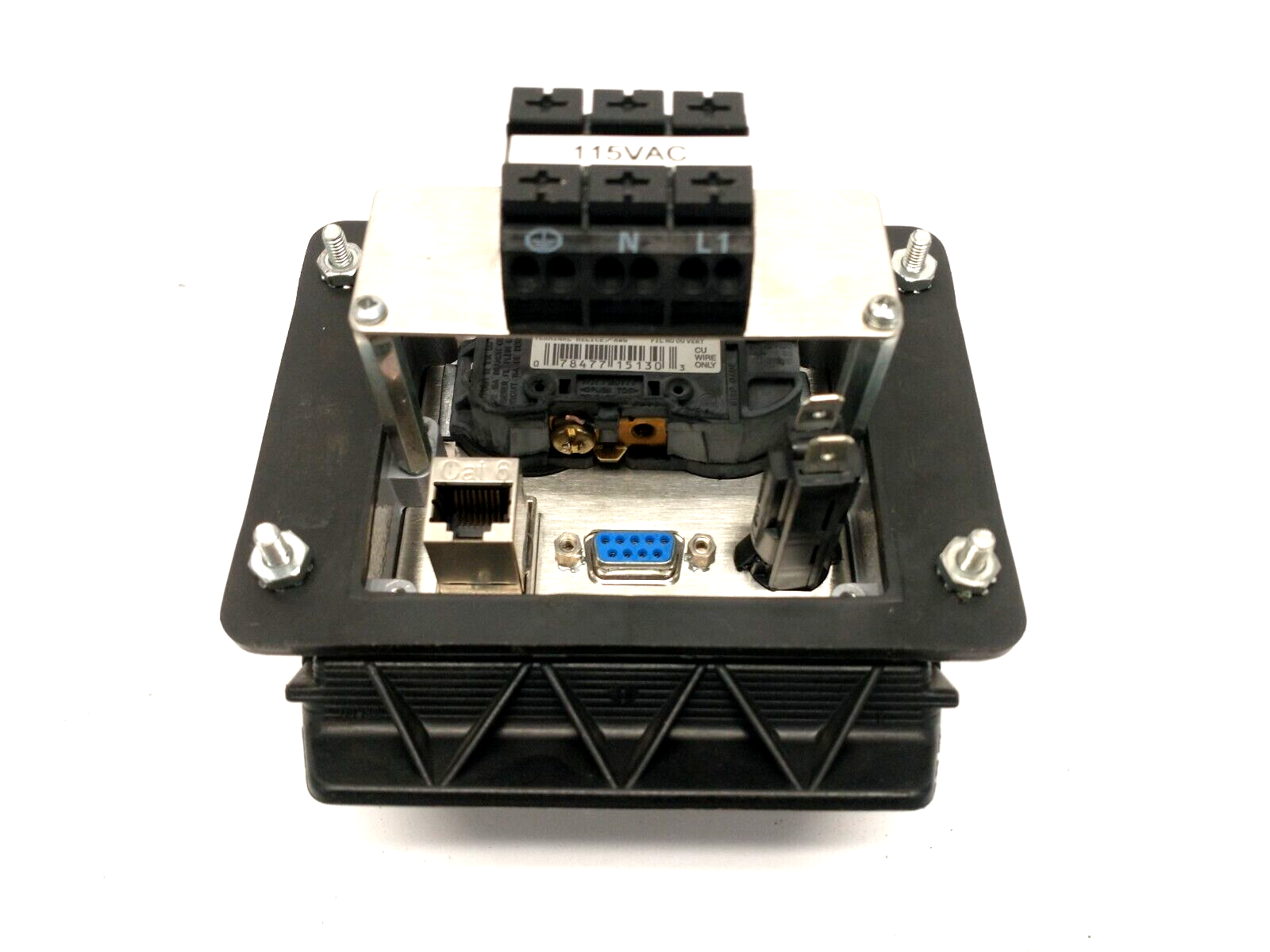 Mencom DP-DB9F-RJ45-R-32 Panel Interface Connector Outlet, DB9, RJ45, 3A Reset - Maverick Industrial Sales