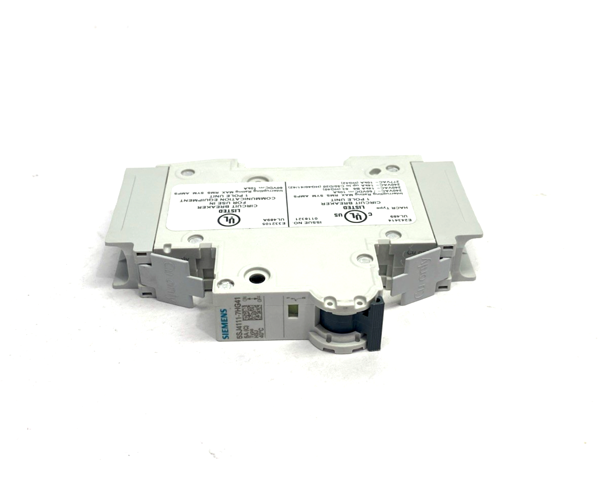 Siemens 5SJ4111-7HG41 Miniature Circuit Breaker 240V 14kA, 1-Pole, C-Trip, 5A - Maverick Industrial Sales