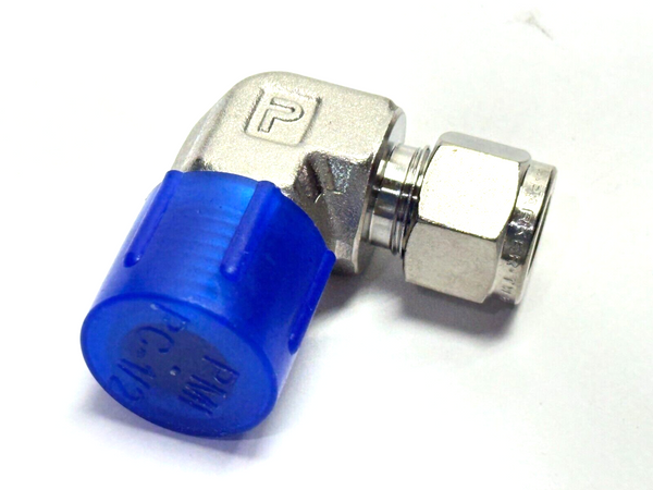 Parker 1809 12 22 Compression Fitting SS Right Angle 12mm Tube OD Male 1/2" NPT - Maverick Industrial Sales