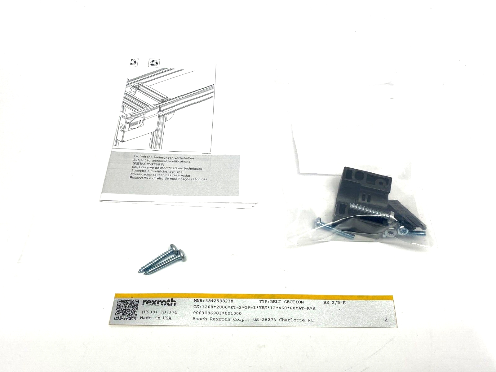 Bosch Rexroth 3842557601 Switch Bracket for a 12mm Sensor for Stop Gate Install - Maverick Industrial Sales