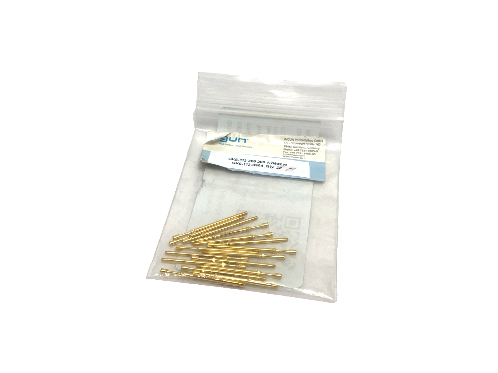 Ingun GKS-112 306 200 A 0802 M Spring Loaded Test Probe GKS-112-0904 LOT OF 16 - Maverick Industrial Sales