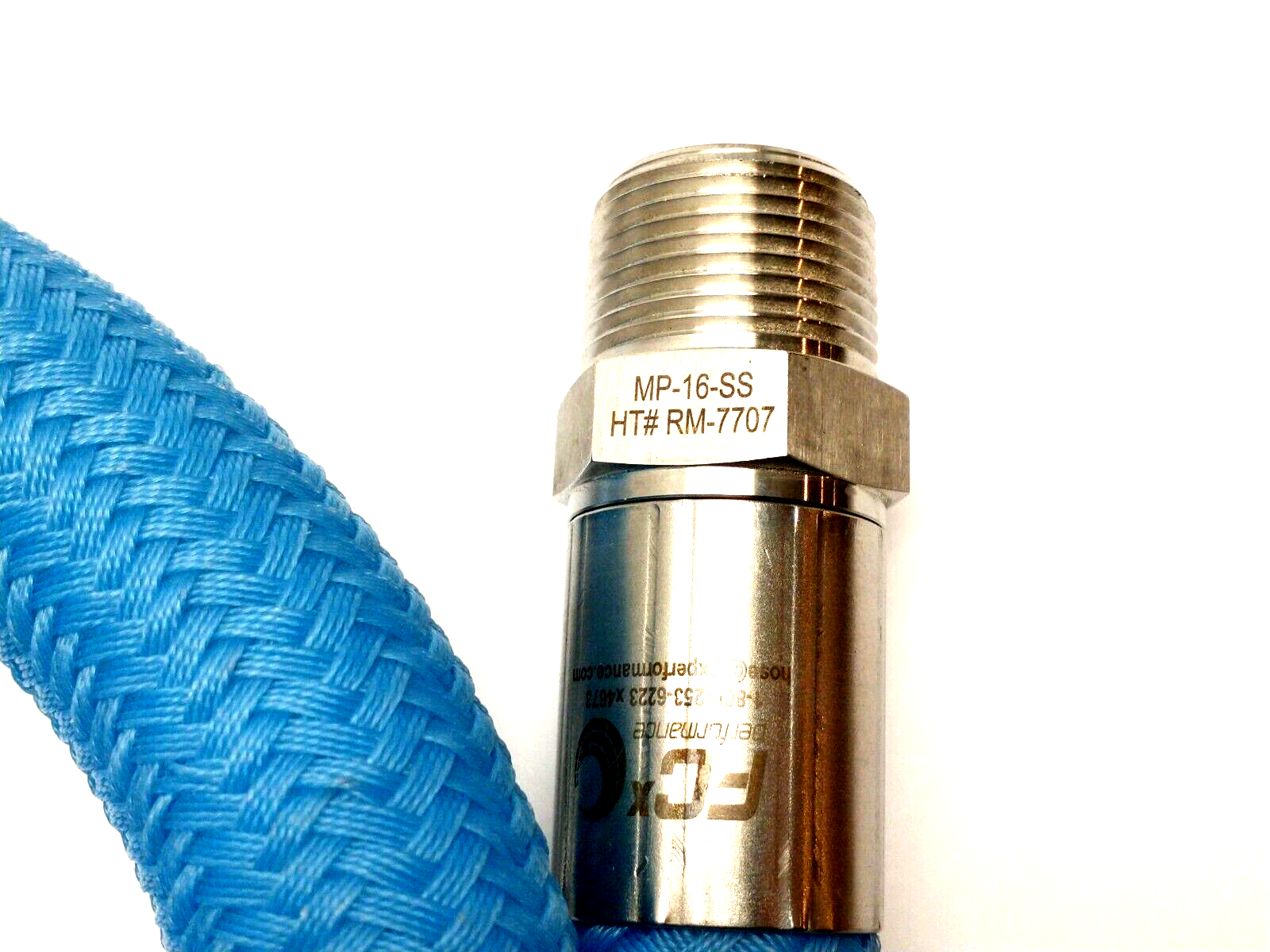 FCX Performance PBC-16-SS Braided Sanitary Hose 4' Length MP-16-SS HT#RM-7707 - Maverick Industrial Sales