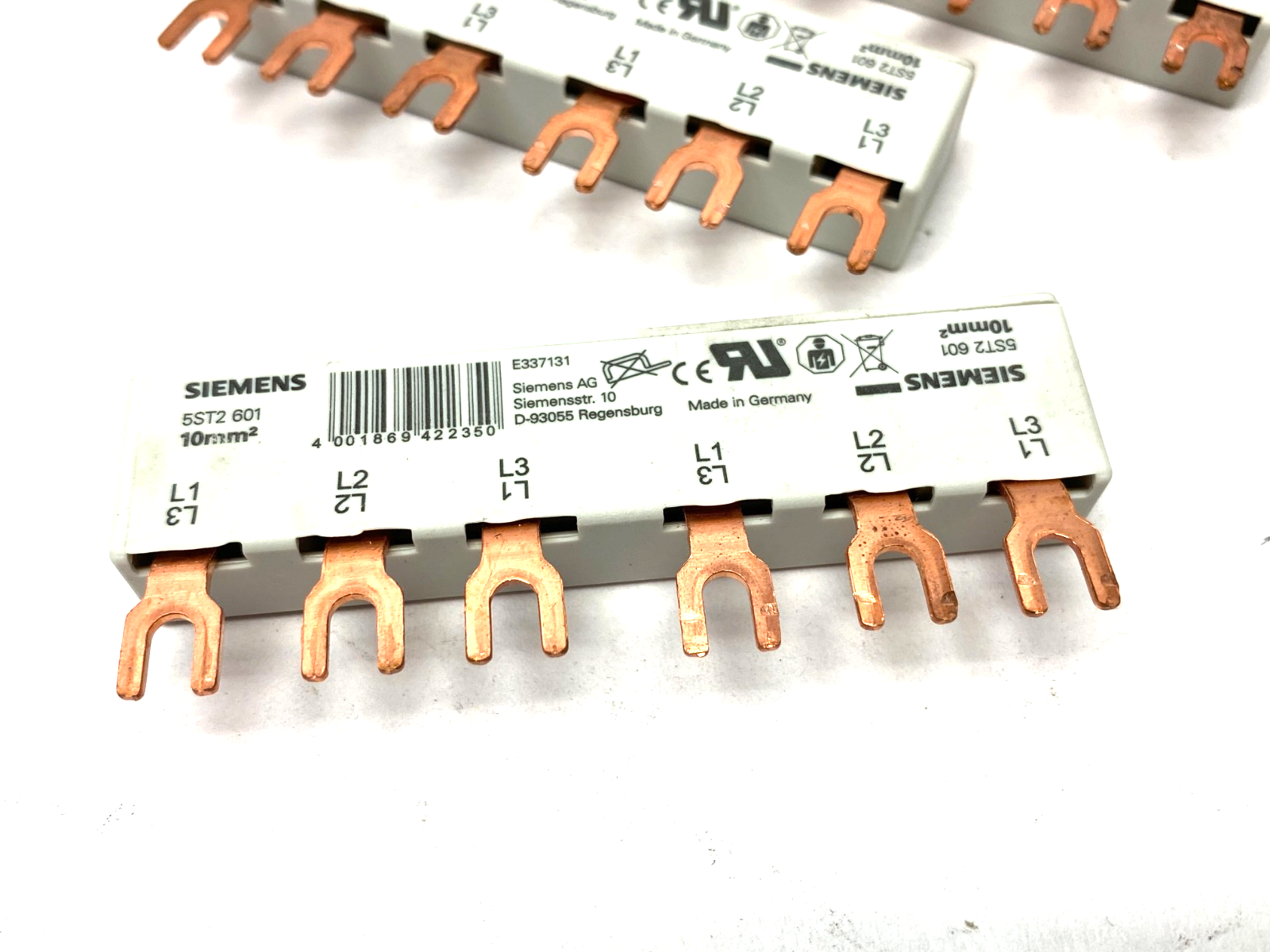 Siemens 5ST2601 Busbar 63A 3-Pole LOT OF 3 - Maverick Industrial Sales