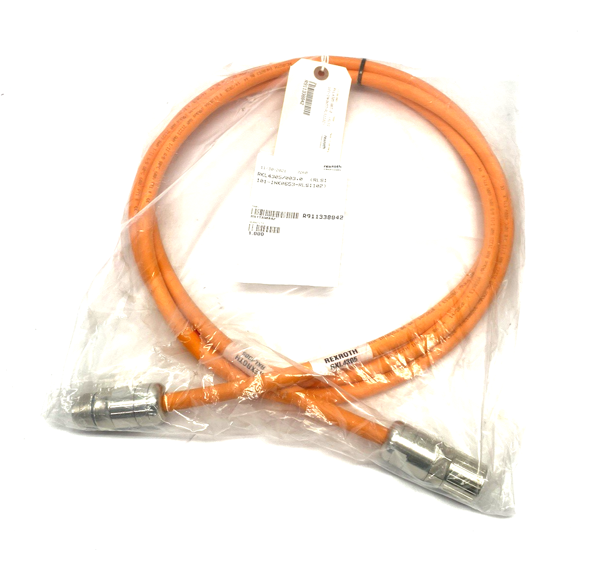 R911338842 | Bosch Rexroth Power Cable RKL4305/003,0 (RLS1101-INK0653-RLS1102) - New - Maverick Industrial Sales