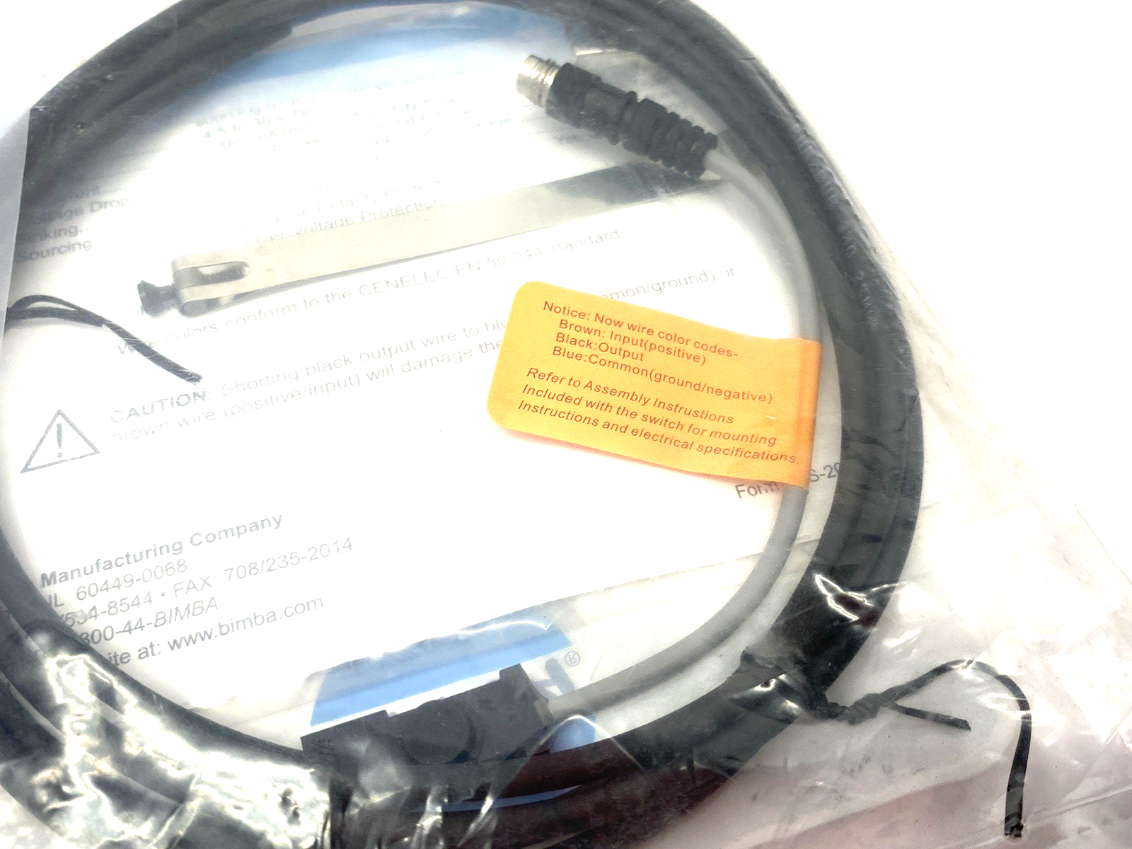 HSCQC-12 | Bimba Current Sourcing PNP Solid State Switch, 2m Mating Cable - New - Maverick Industrial Sales