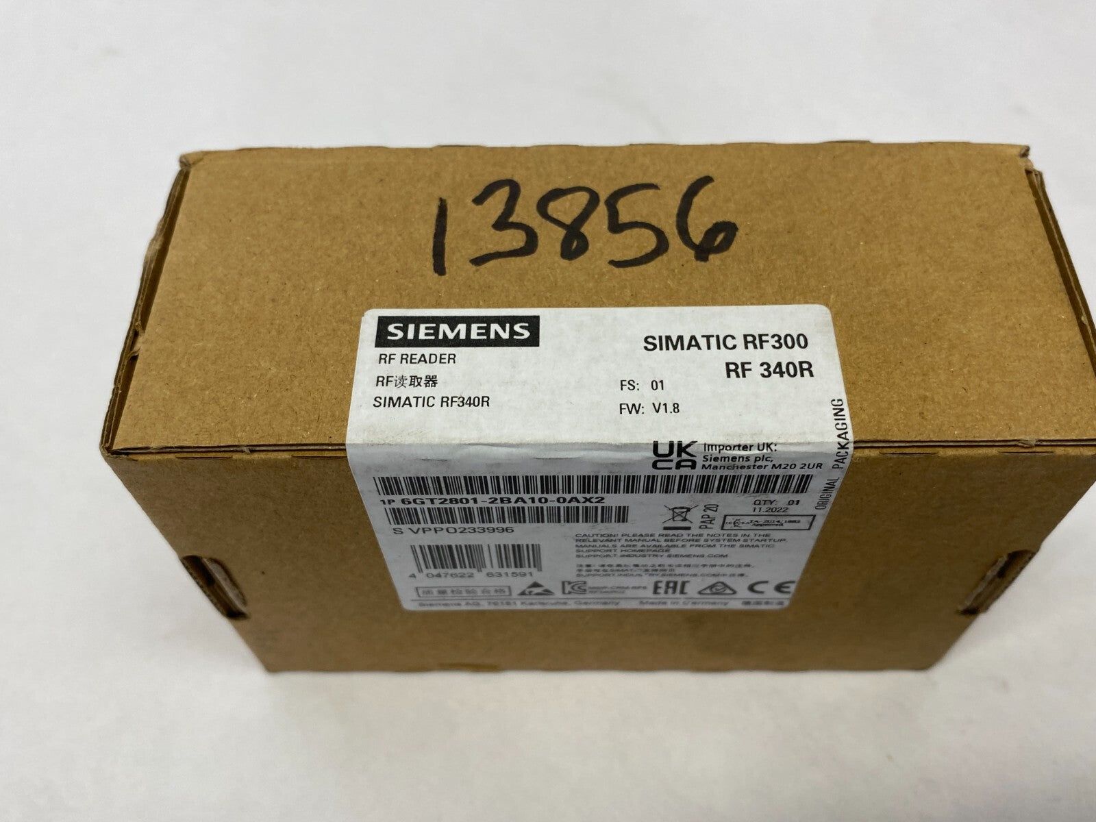 Siemens 6GT2801-2BA10-0AX2 SIMATIC RF300 Reader - Maverick Industrial Sales