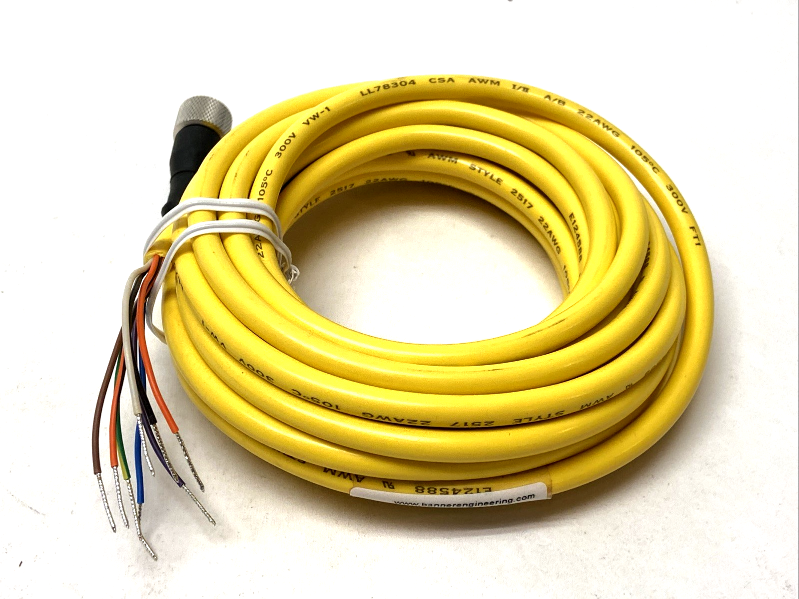 Banner QDE-815D Single-Ended Cordset 8-pin Straight Female 70883 - Maverick Industrial Sales