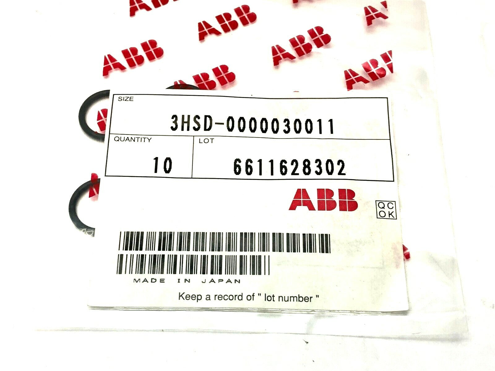 ABB 3HSD-0000030011 O-Ring Paint Seal PKG OF 10 - Maverick Industrial Sales