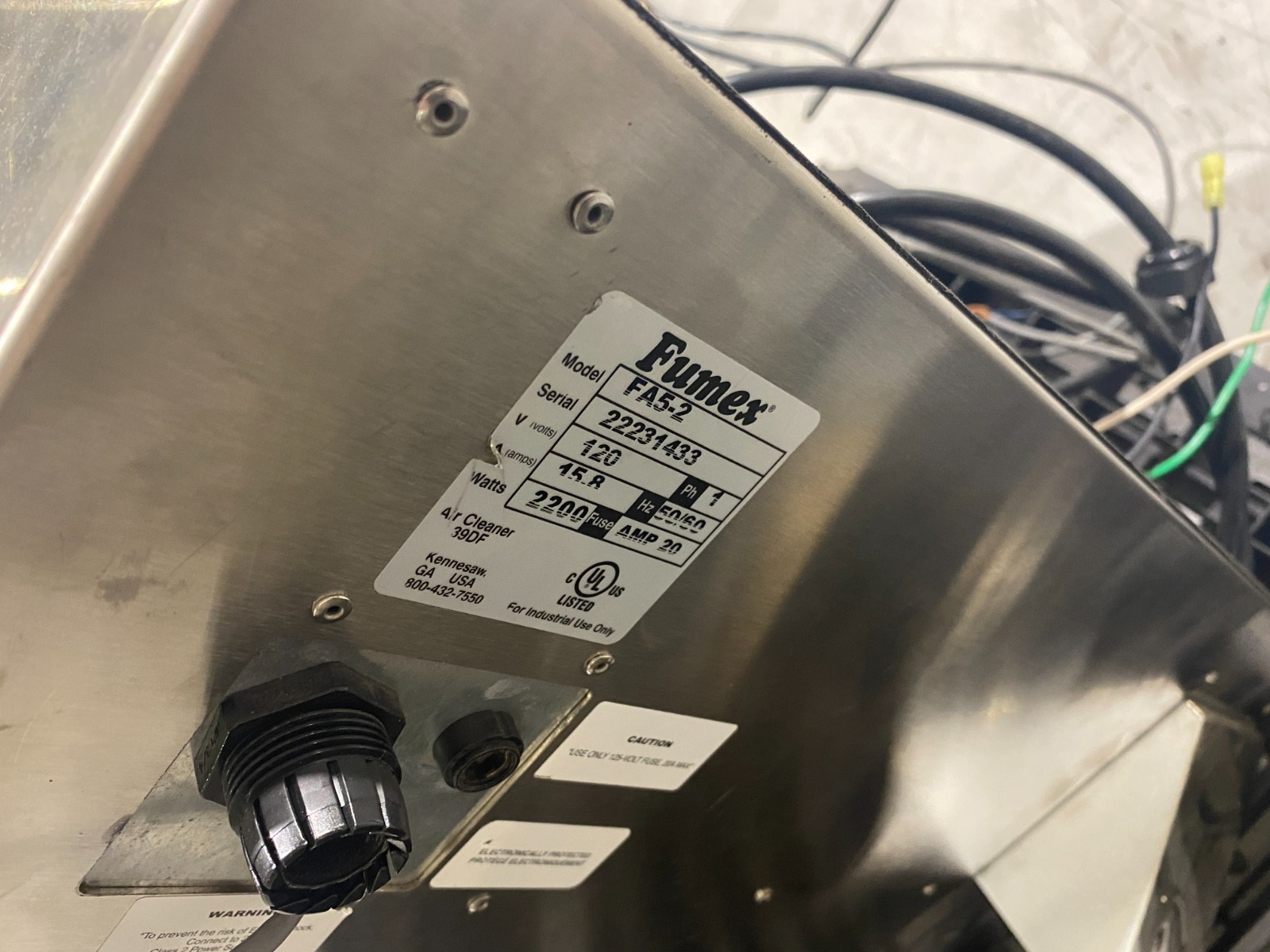 Fumex FA5-2 Air Filtration Fume Extraction Unit LOT OF 2 FOR PARTS - Maverick Industrial Sales