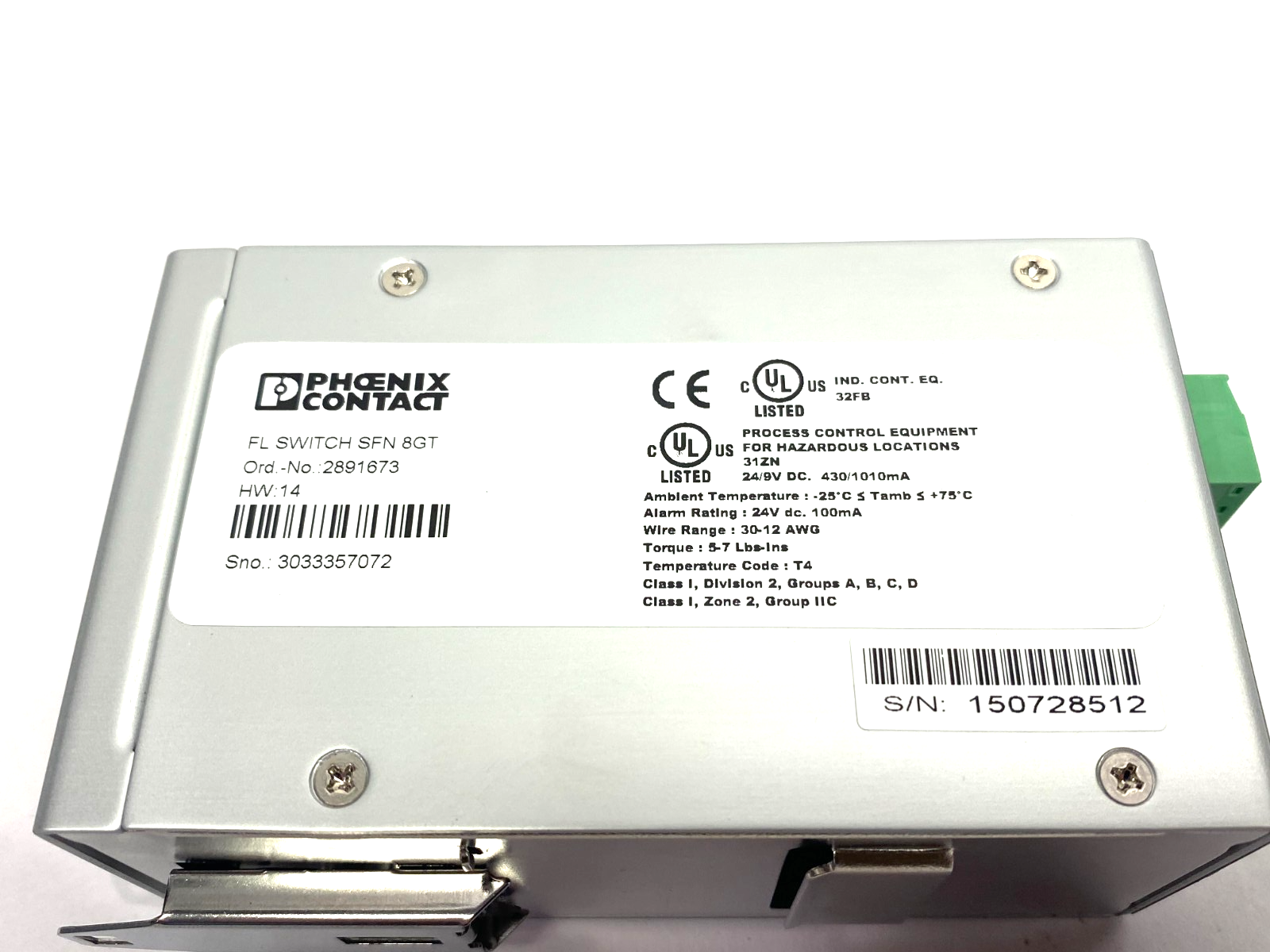 2891673 | Phoenix Contact Industrial Ethernet Switch FL SWITCH SFN 8GT - Used - Maverick Industrial Sales