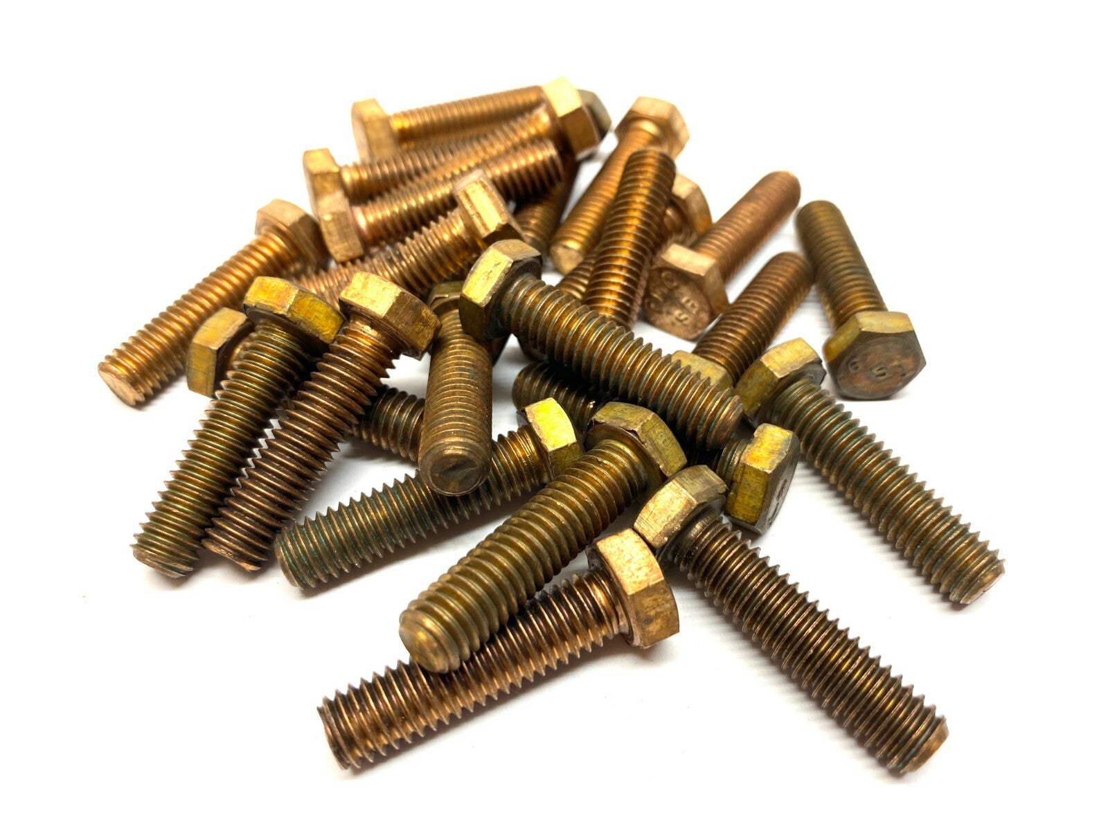 Hex Head Machine Bolt Bronze Silicon 3-8"-16 UNC x 2-1/2" LOT OF 25 - Maverick Industrial Sales