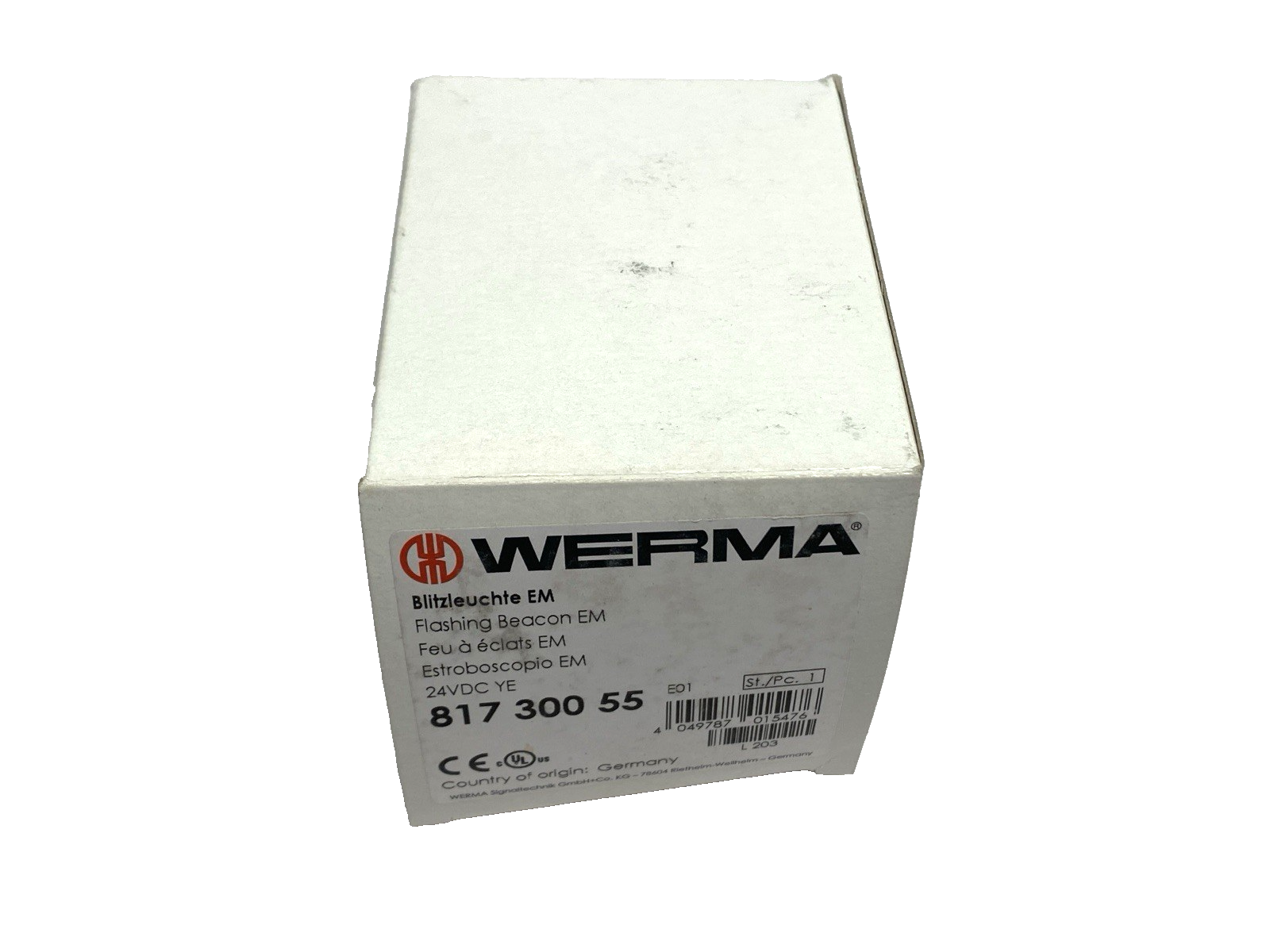 Werma 817 300 55 Flashing Beacon EM 24VDC YE - Maverick Industrial Sales