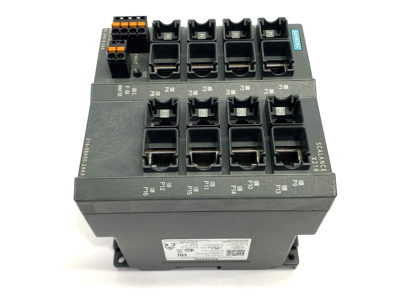 Siemens 6GK5216-OBA00-2AA3 Simatic Net Industrial Ethernet Switch 16x RJ45 Ports - Maverick Industrial Sales