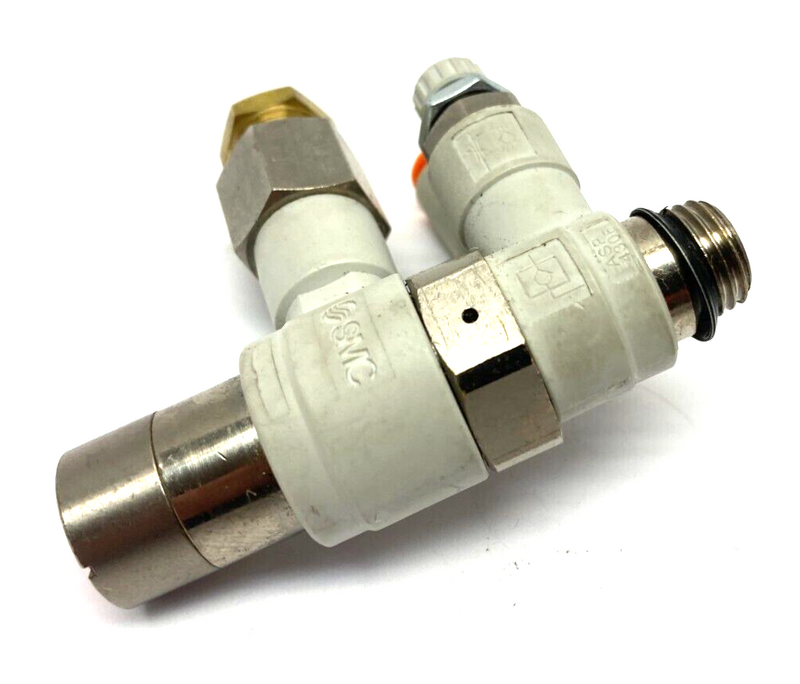 SMC ASP430F-U02-07-X352 Speed Control w/ Check Valve, 1/4" Tube to 1/4" G Thread - Maverick Industrial Sales