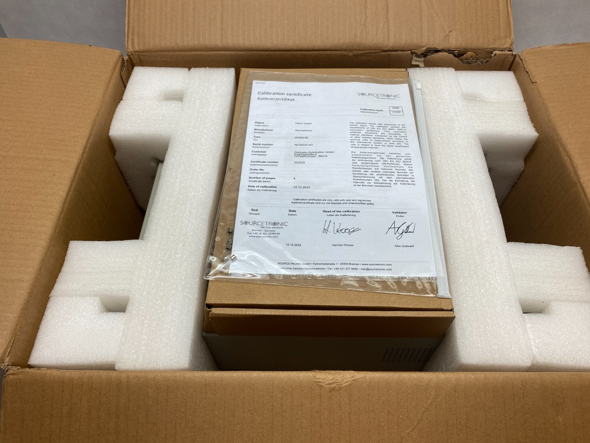 ST9201B | Sourcetronic High Voltage Tester 5000VAC/6000VDC - New – Open box - Maverick Industrial Sales