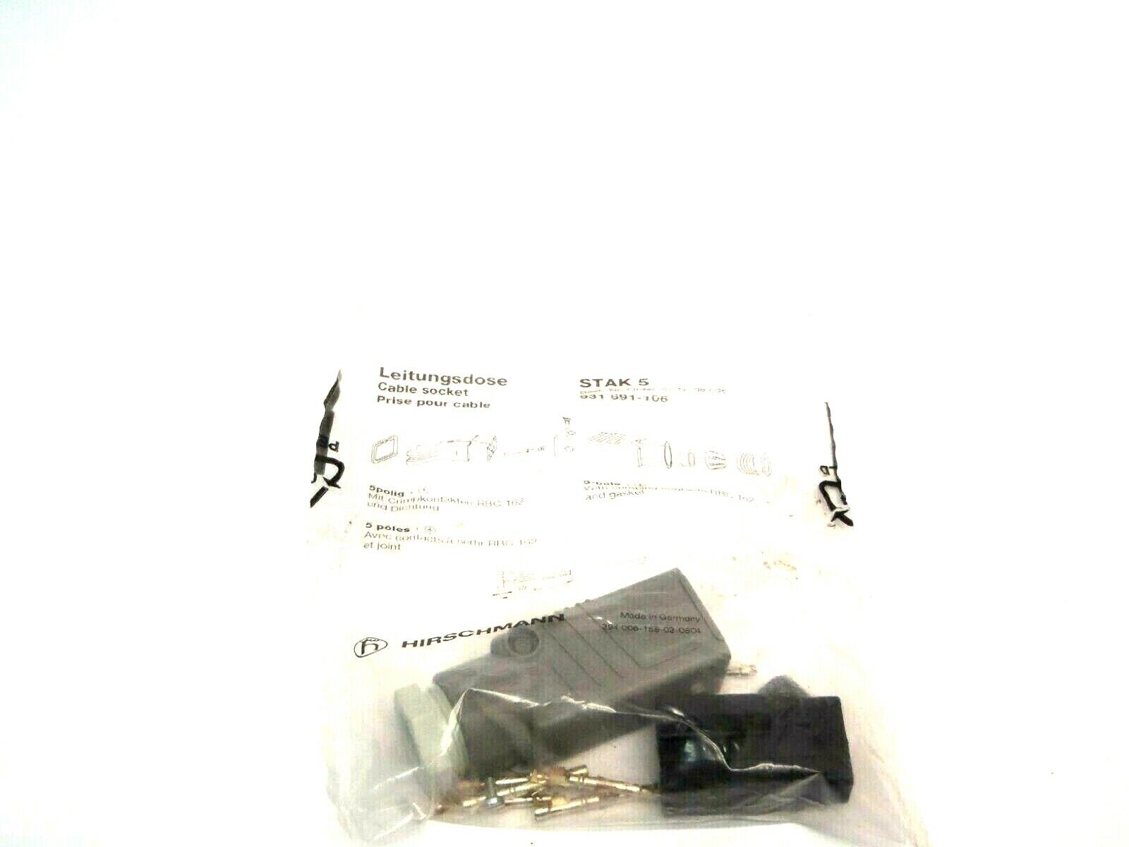 Hirschmann 931691-106 Cable Socket 5 Pole - Maverick Industrial Sales