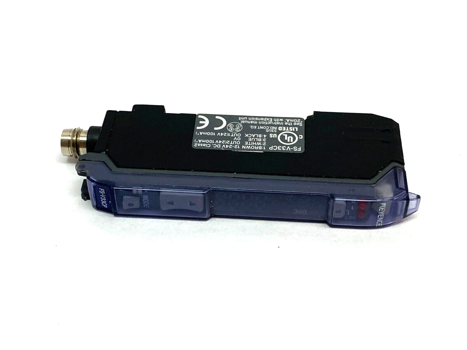 Keyence FS-V33CP Fiber Optic Sensor Amplifier Control Unit 12-24VDC - Maverick Industrial Sales