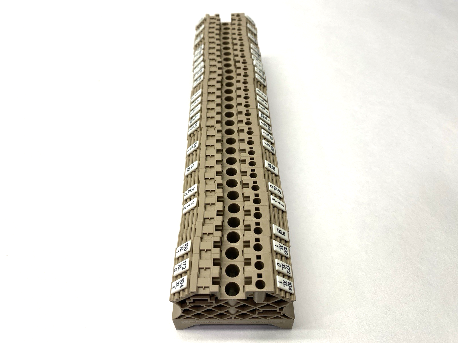 WEW 35/2 | Weidmuller Terminal Block End Bracket Dark Beige 1061200000 LOT OF 30 - Used - Maverick Industrial Sales