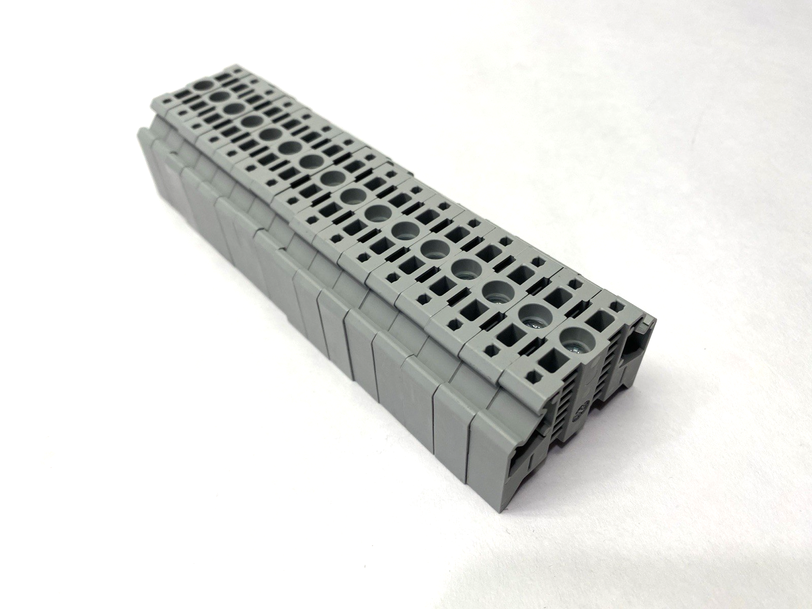 Phoenix Contact E/NS 35 N End Bracket Terminal Block 0800886 Gray LOT OF 16 - Maverick Industrial Sales