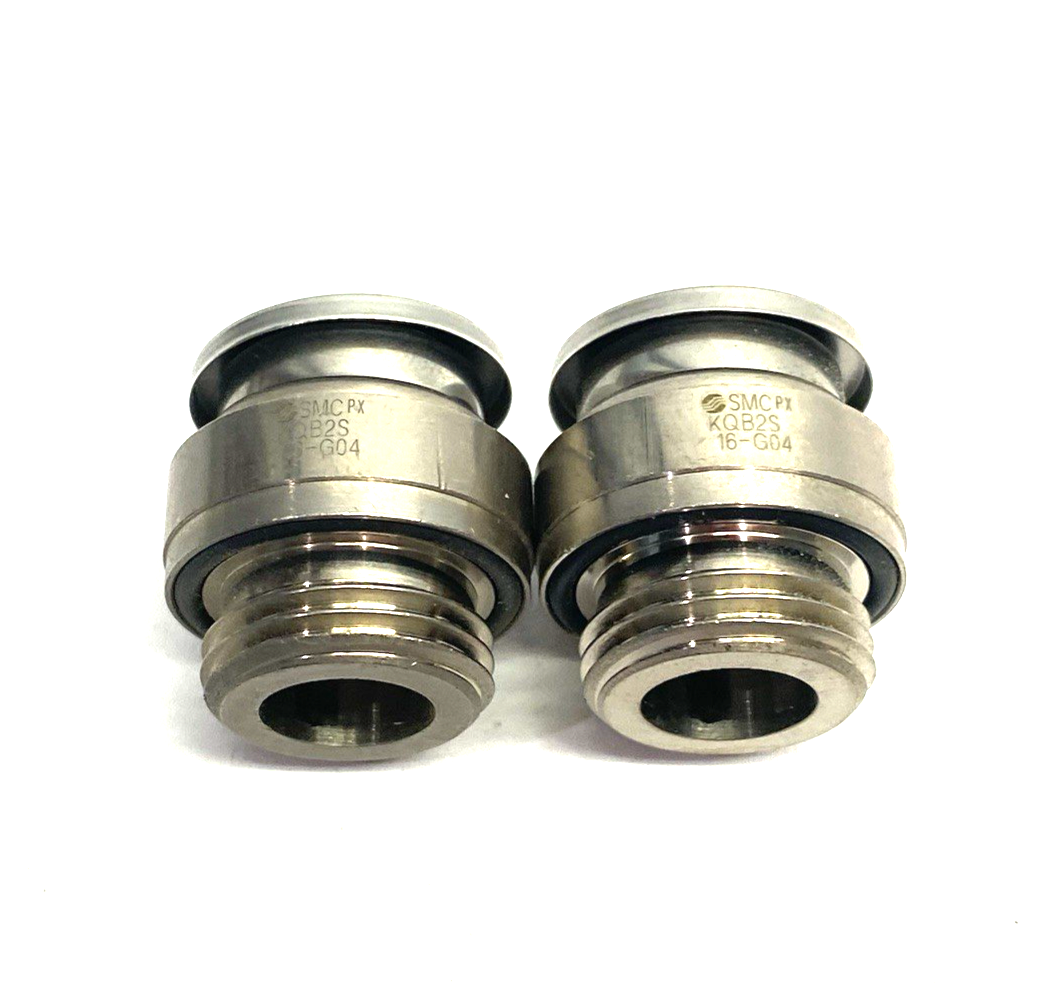 KQB2S16-G04 | SMC Metal Male Internal Hex Fitting, Straight, 16mm OD Tube LOT OF 2 - New – Open box - Maverick Industrial Sales